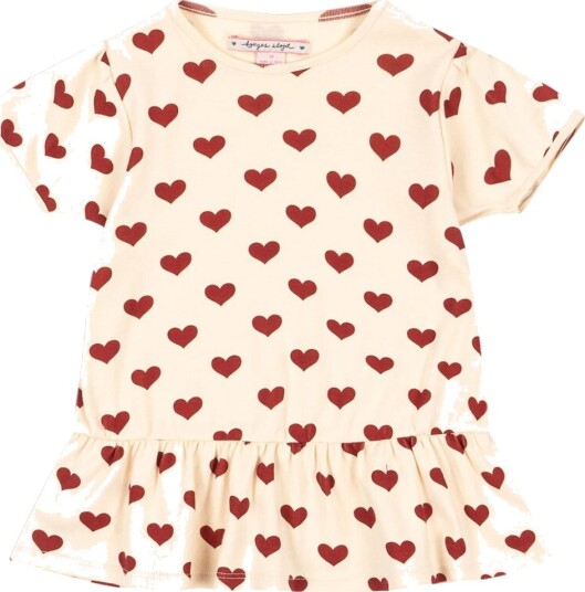 Konges Sløjd T skjorte Basic Frill Kjærlighet Rouge Konges Sløjd 3 år 98 T skjorte Hvit Rød