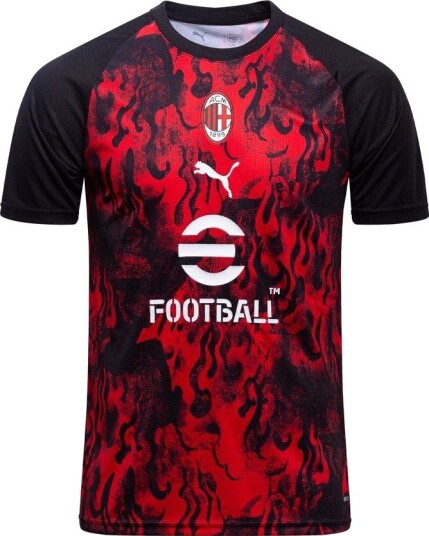 Milan Trenings T Skjorte Pre Match For all tid rød/PUMA Svart Barn størrelse 152 cm