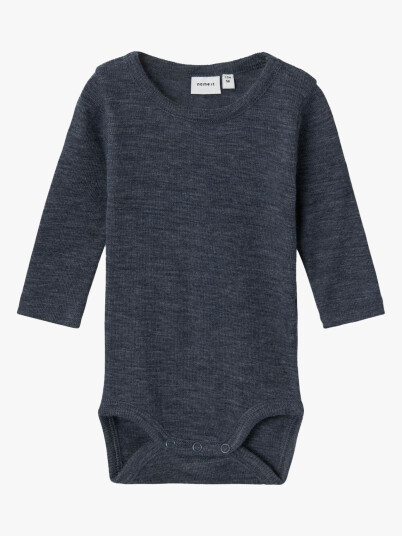 Name It Wossa Rib Long Sleeve Body Blå 68 Name It Wossa Rib Long Sleeve Body Blå 68