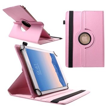 Universal Rotary Folio-etui til Tabletter 9-10 Rosa