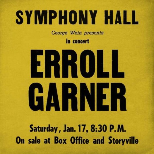 Erroll Garner Symphony Hall Concert LP/Vinyl Erroll Garner Symphony Hall Concert LP/Vinyl