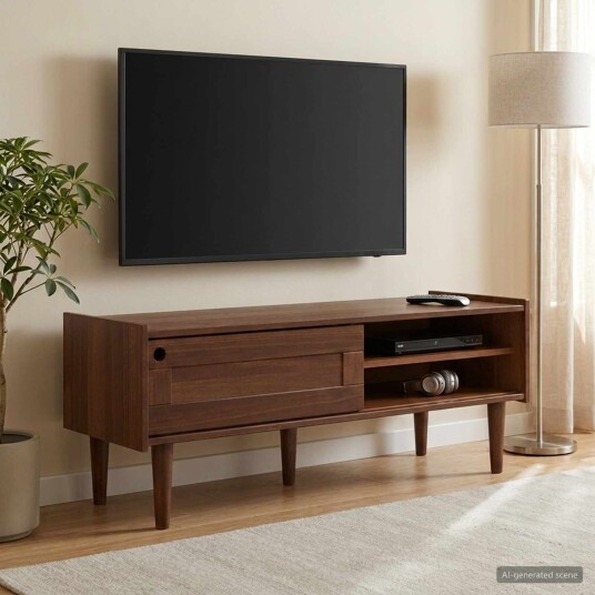 vidaXL TV-skap BILBAO 114 x 40 x 45 cm Mørk karamell