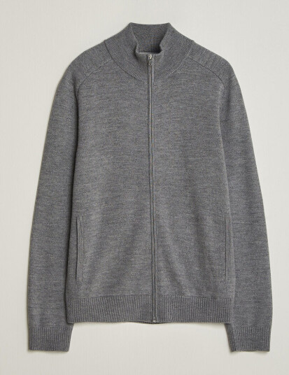Tiger of Sweden Cassian Wool Full Zip Concrete Melange