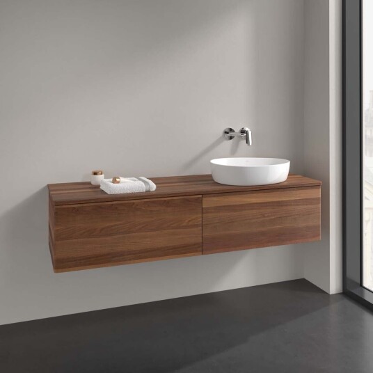 Villeroy & Boch Antao Servantskap med 2 skuffer 160x50x36 cm m/lys Valnøtt Villeroy & Boch Antao Servantskap med 2 skuffer 160x50x36 cm m/lys Valnøtt