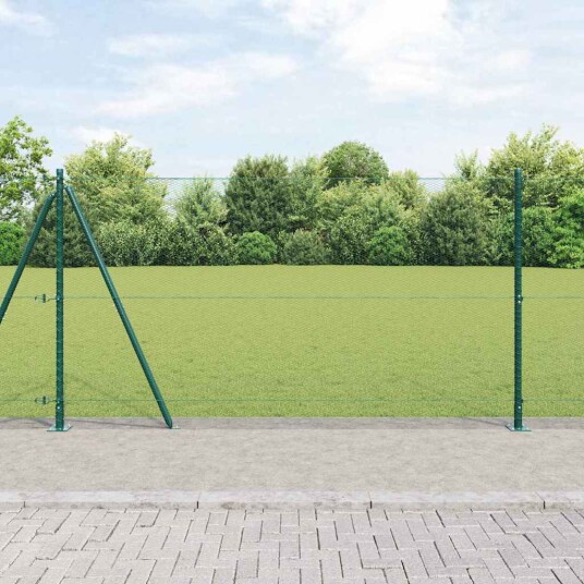 Gjerde med innlegg. grønn 1.2 x 100 m PVC belagt stål