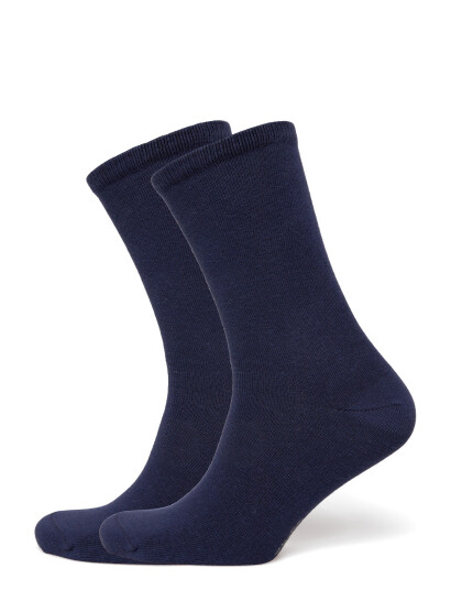 Alpacasocks&Co Cotton Lifestyle 2 Pack   Navy   36 39