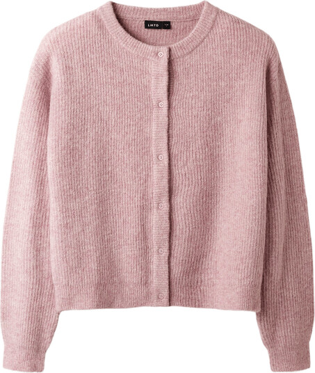 LMTD Nlfkleave Ls Short Knit Cardigan Noos Pink 146 152