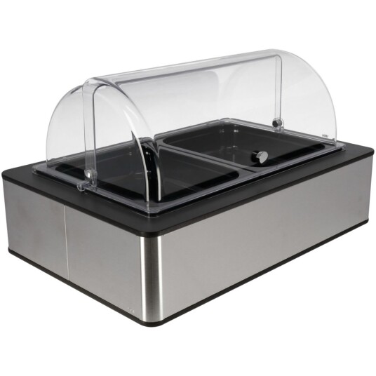 VEGA Buffetsystem komplett Fundale antrasitt 6,5 cm melamin svart 2 x GN 1/2; Størrelse GN 1/1, 63x42.5x27.4 cm (LxBxH); Antrasitt/Transparent/Hvit; Rektangulær