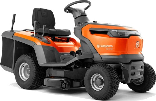 Hagetraktor Husqvarna TC 112 med oppsamler - - Batteritrimmer på kjøpet