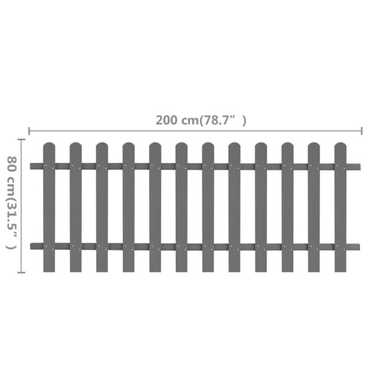 Stakittgjerde WPC 200x80 cm Stakittgjerde WPC 200x80 cm