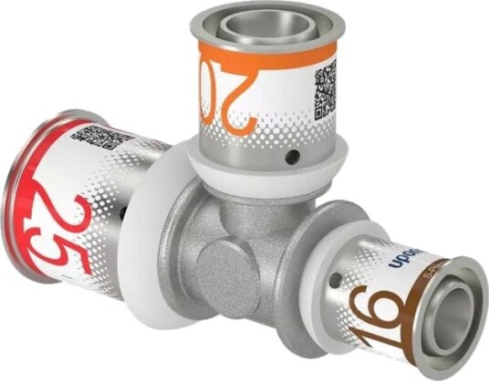 Uponor S-press Plus T-rør Reduksjon 25-20-16mm Uponor S-press Plus T-rør Reduksjon 25-20-16mm