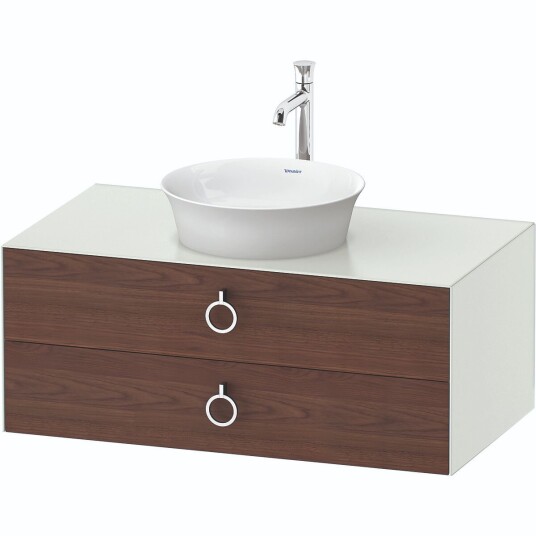 Duravit White Tulip Servantskap 2 skuf. 100x55x40,8 cm Valnøtt/Hvit Matt