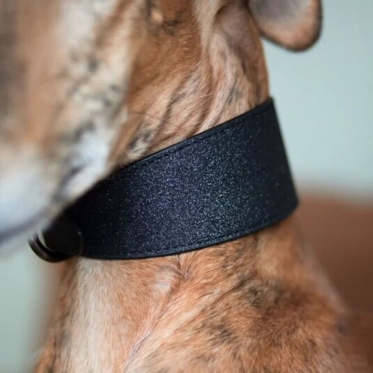 Collar Of Sweden Bredt Hundehalsbånd Glitter Svart M