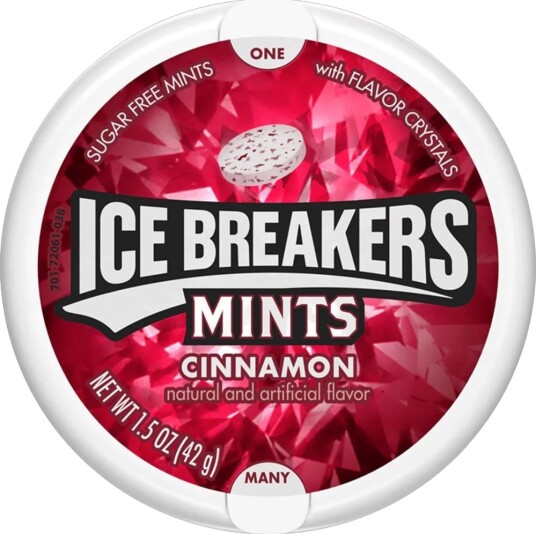 Ice Breakers Mints Cinnamon Sukkerfrie Sukkertøy med Kanelsmak 42 gram USA Import