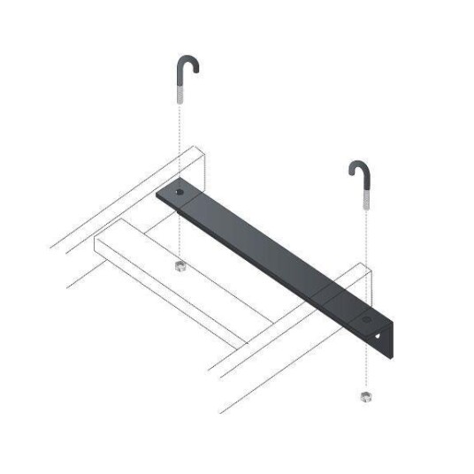 BLACK BOX LADDER RACK WALL ANGLE SUP BRACKET BLACK