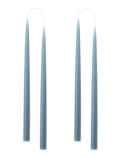 Kunstindustrien Hand Dipped Candles, 4 Pack - Grey - ONE SIZE