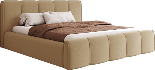 Varlinor Sengeramme 180x200 cm med Oppbevaring Mørk beige