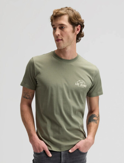 Lee Jeans Small Logo Tee   Khaki green   XXL x 00