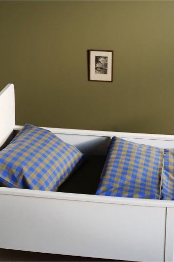 Jotex 100x130 Cm Dynetrekksett Barneseng Olivengrønn/ klar blå LAUREN 22451070382