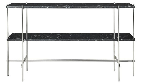 Gubi TS Console avlastningsbord 120 x 30 x 72 cm Black marquina marble-stål