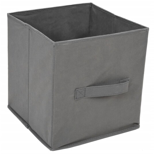 vidaXL Oppbevaringsskap med 4 stoffkurver grå 63x30x71 cm stål