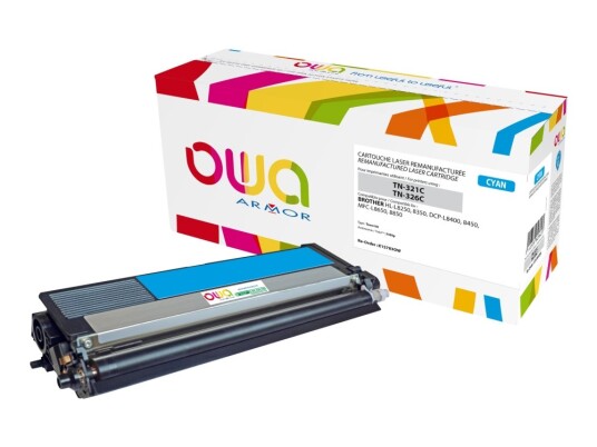 Owa - Cyan - Kompatibel - Gjenfabrikert - Tonerpatron Alternativ For: Brother Tn321c Brother Tn326c - For Brother Dcp-L8400 Dcp-L8450 Hl-L8250 Hl-L8350 Mfc-L8650 Mfc-L8850