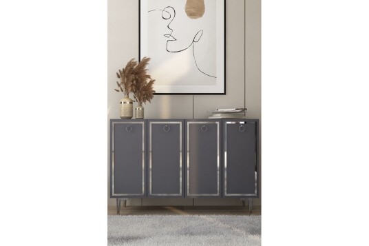 Velorae Konsollbord 120 cm Antrasitt/Sølv