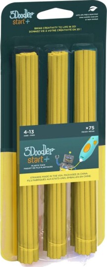 3Doodler Start+ Filament Gul 75 stk