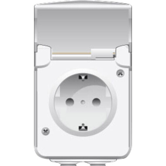 AquaBest Norwesco Stikkontakt enkel påvegg Hvit IP44 AquaBest - 1585304 AquaBest Norwesco Stikkontakt enkel påvegg Hvit IP44 AquaBest - 1585304