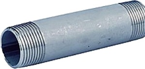 Nippelrør 2 X 40 Smsk Rustfri M/Whitworth Rørgevind Konisk Aisi 316