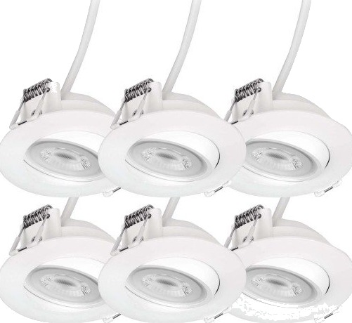 4lite Vinovia downlights 6 pak hvit