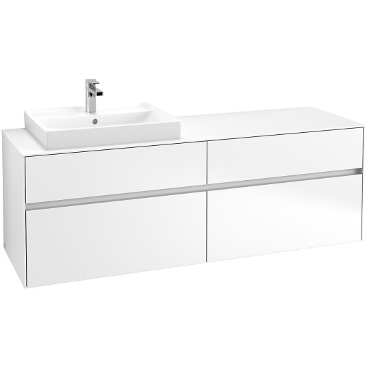 Villeroy & Boch  Collaro Servantskap med 4 skuffer 160x50x54,8 cm u/lys Hvit Matt