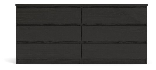Tvilum Naia Kommode - Svart m/6 skuffer Unoliving