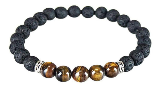 Armbånd med vulkansten - Brun Armbånd med vulkansten - Brun