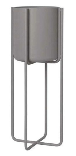 blomus Kena krukke på bein S h55 cm Ø22 cm Steel gray (mørkegrå)