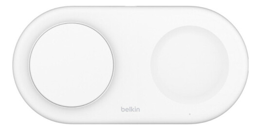 Belkin Qi2 15W 2-in-1 trådløs lader (hvit)