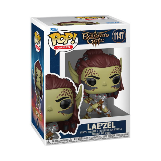 Funko POP Baldurs Gate Laezel actionfigur med sverd