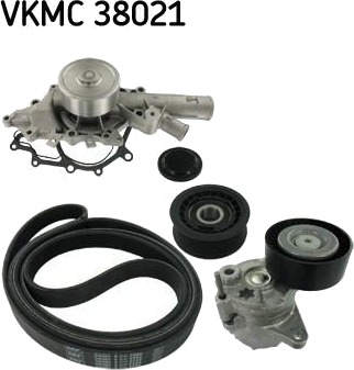 Vannpumpe + kileremsett SKF VKMC 38021