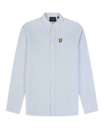Lyle & Scott Oxford  Stripe skjorte - light blue/white