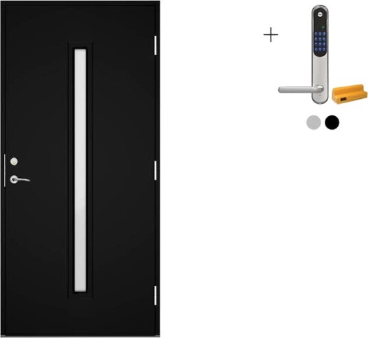 Ytterdør Swedoor Clever-Line+ Hamra med Yale Doorman Classic Home