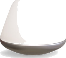 Herstal Bloom Bordlampe Ø 20 cm Satin Sølv/Opal 1680570-01-0 1680573-01-0