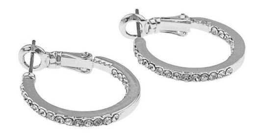 Snö Of Sweden Story Small Ring Earring Silver/Clear 20mm Snö Of Sweden Story Small Ring Earring Silver/Clear 20mm