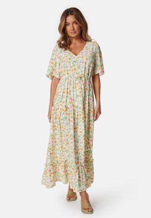 Object Collectors Item Objlorena New S/S LONG DRESS Sandshell Aop:flower 42