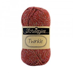 Scheepjes Twinkle Garn Glimmer 906 Rød