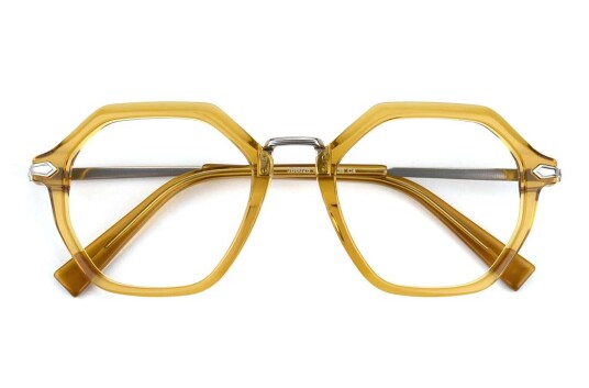 Briller Hala fra eo Selection Gul Acetate|Metal Rund Medium