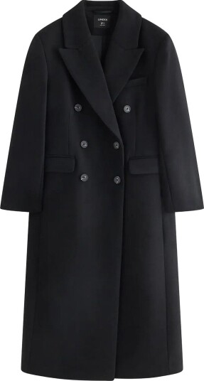 Lindex Coat In Wool Blend   BLACK   M
