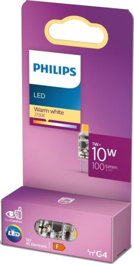 Philips LED G4 1W 10W 12V Micro 100lm varm hvit Philips LED G4 1W 10W 12V Micro 100lm varm hvit