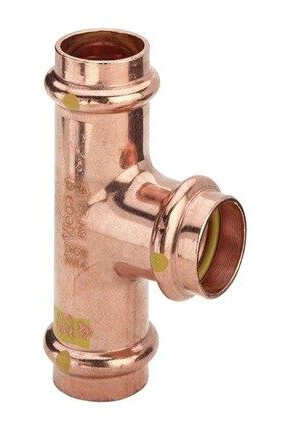 Viega Profipress G T-stykke 22 mm i kobber for rørdeler