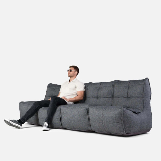Mod 4 Quad Couch Modulsofa Titanium Weave