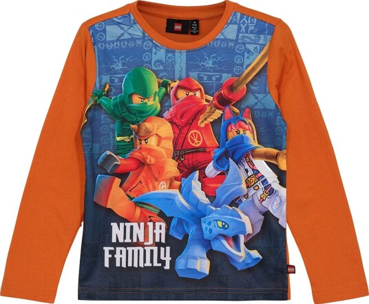 LEGO® Ninjago Genser LWTano 701 Dark Oransje m. Trykk LEGO® Wear 6 år (116) Genser Blå